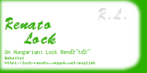 renato lock business card